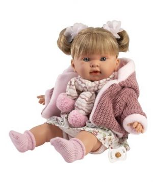 Llorens 42286 ALEXANDRA - realistická panenka se zvuky a měkkým látkovým tělem - 42 cm