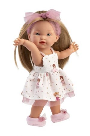 Llorens 28038 VALERIA - realistická panenka s celovinylovým tělem - 28 cm