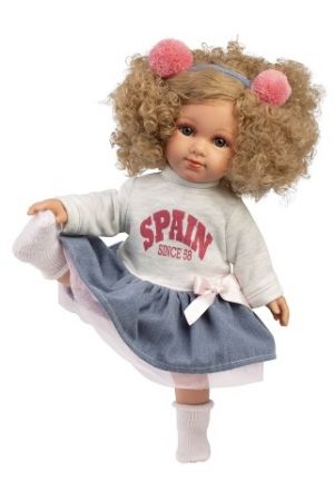 Llorens 53557 ELENA - realistická panenka s měkkým látkovým tělem - 35 cm