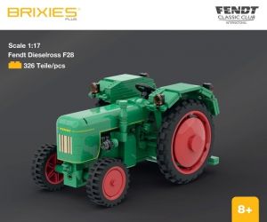 BRIXIES Plus 222.703 Fendt Dieselross F28 Classic Club Collection - historický traktor, 1: