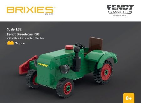 BRIXIES Plus 222.704 Fendt Dieselross F28 Classic Club Collection - historický traktor s ž