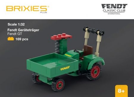 BRIXIES Plus 222.705 Fendt GT Classic Club Collection - historický traktor s příslušenství