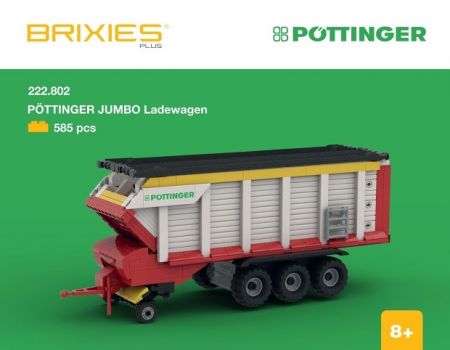 BRIXIES Plus 222.802 Pöttinger Jumbo - víceúčelový samosběrací vůz, 585 k