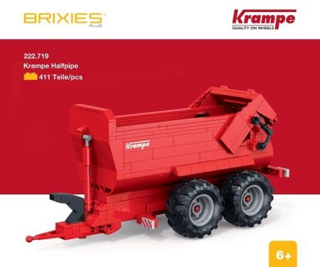 BRIXIES Plus 222.719 Krampe Halfpipe - sklápěcí návěs, 411 k