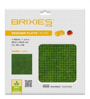 BRIXIES Plus 225.000 Designová podložka na stavění - tráva 25,5 x 25,5 cm