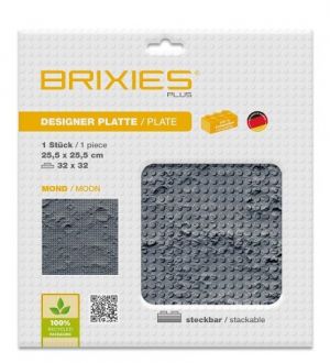 BRIXIES Plus 225.004 Designová podložka na stavění - měsíční krajina 25,5 x 25,5 cm