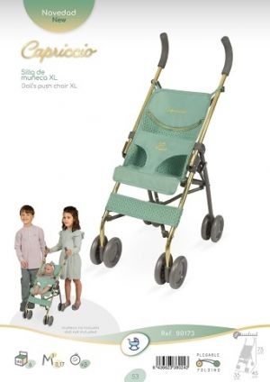 DeCuevas 90173 Skládací kočárek pro panenky golfové hole XL Capriccio 2025 - 75 cm