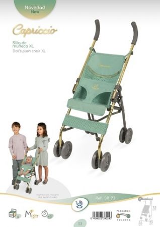 DeCuevas 90173 Skládací kočárek pro panenky golfové hole XL Capriccio 2025 - 75 cm