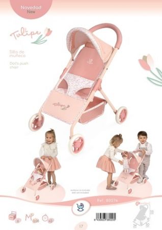 DeCuevas 90574 Sportovní kočárek pro panenky Tulipe 2025 - 55 cm