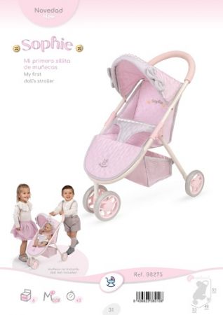 DeCuevas 90275 Sportovní kočárek pro panenky tříkolový Sophie 2025 - 55 cm