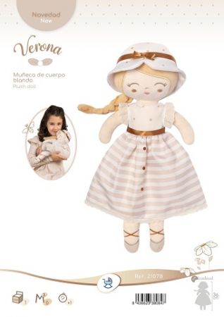 DeCuevas 21078 Plyšová panenka Verona 2025 - 36 cm