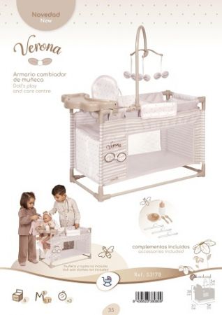 DeCuevas 53178 Moje první postýlka pro panenky s hracím centrem Verona 2025