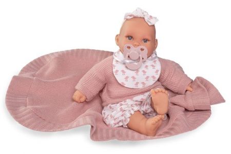 Antonio Juan 11325 KIKA - realistická panenka se zvuky a měkkým látkovým tělem - 27 cm