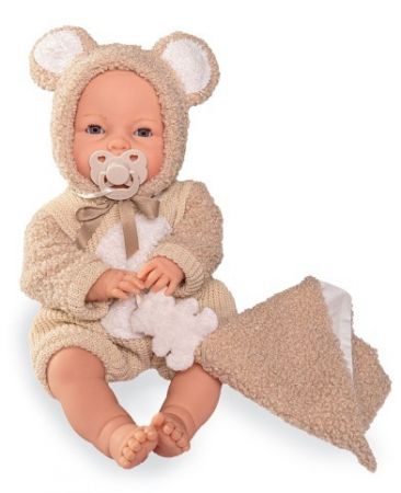 Antonio Juan 14364 BIMBA - mrkací panenka miminko se zvuky a měkkým látkovým tělem - 37 cm