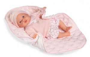 Antonio Juan 14365 BIMBA - mrkací panenka miminko se zvuky a měkkým látkovým tělem - 37 cm