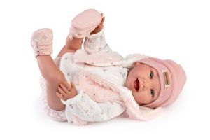 Guca 10284 OLIVIE - zátěžová realistická panenka miminko s měkkým látkovým tělem - 42 cm