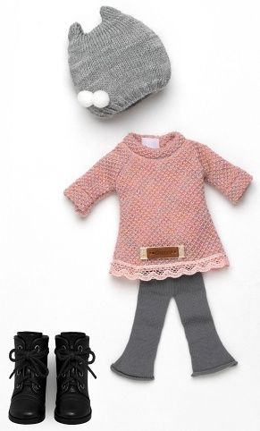 Guca P860 obleček pro panenku PENELOPE velikosti 34 cm s botičkami