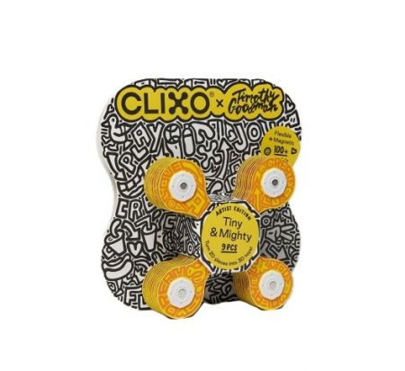 CLIXO Tiny &amp; Mighty Artist Edition (Timothy Goodman) - magnetická stavebnice 9 kusů