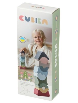 CUBIKA Pastel 16112 Balanční věž IX - dřevěná skládačka 11 dílů