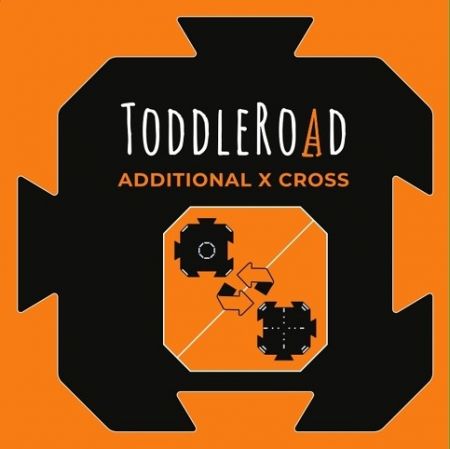 TODDLEROAD 2188 KRUHOVÝ OBJEZD A KŘIŽOVATKA - flexibilní silnice - 2 silikonové puzzle díl