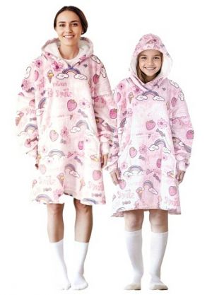 Cozy Noxxiez CH341 Sladkosti potisk - hřejivá televizní mikinová deka s kapucí pro děti 7 