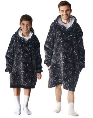 Cozy Noxxiez CH370 PC hráč potisk - hřejivá televizní mikinová deka s kapucí pro teenagery