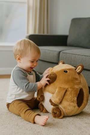 Cozy Noxxiez HW746 Kapybara - hřejivý plyšový polštář 3 v 1