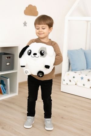 Cozy Noxxiez HW747 Bílý pes - hřejivý plyšový polštář 3 v 1