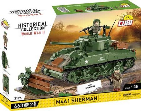 COBI 3126 II WW M4A1 Sherman, 1:35, 663 k, 2 f