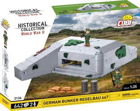 COBI 3136 II WW Německý bunkr Regelbau 667, 1:35, 642 k, 2 f