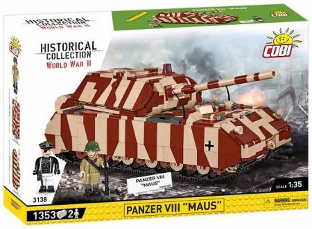 COBI 3138 II WW Panzer VIII MAUS, 1:35, 1353 k, 2 f