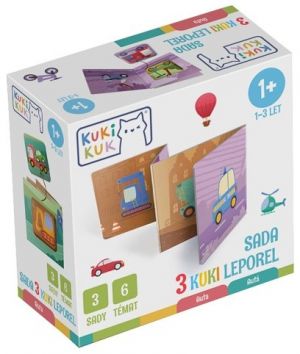 KukiKuk 80059 - Sada 3 KUKI leporel Auta