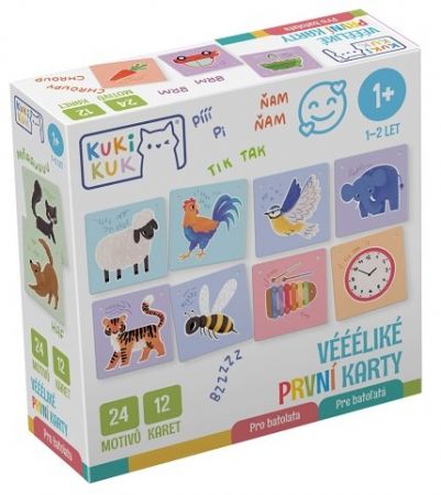 KukiKuk 80057 - Véééliké první karty Pro batolata