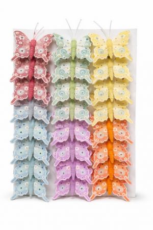 Dekorační motýlci na klipu 5cm M53 24ks