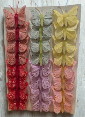 Dekorační motýlci na klipu 5cm M39 1ks