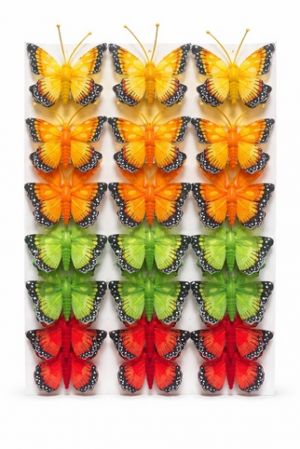 Dekorační motýlci na klipu 5cm  M32 24ks