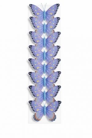 Dekorační motýlek s magnetkem – 12 cm modrý 