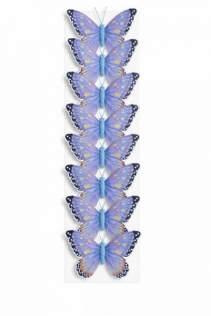 Dekorační motýlek s magnetkem – 12 cm modrý 