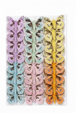 Dekorační motýlci na klipu 5cm M-55