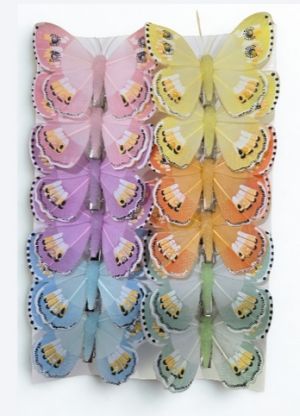 Dekorační motýlci na klipu 8cm M-54