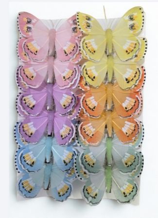 Dekorační motýlci na klipu 8cm M-54