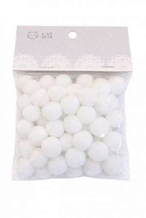 Bambulky bílé 1,5cm 60ks