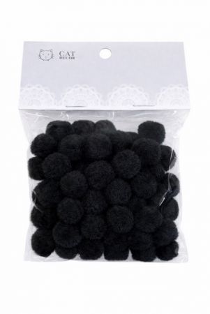 Bambulky černé 1,5cm 60ks