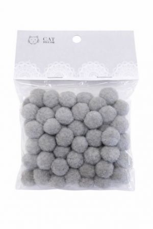 Bambulky šedé 1,5cm 60ks