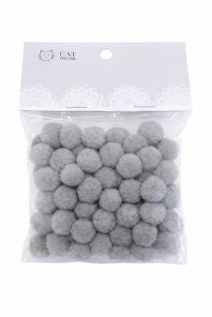 Bambulky šedé 1,5cm 60ks