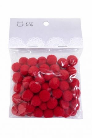 Bambulky červené 1,5cm 60ks