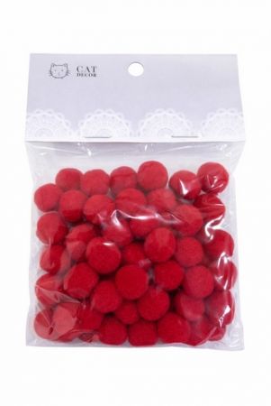 Bambulky červené 1,5cm 60ks