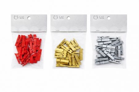 Dřevěné kolíčky 2,5 cm – dekorativní mini kolíčky na tvoření a výzdobu (barevné)<br />