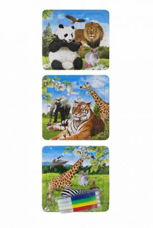 Omálovánky Puzzle zvířátka