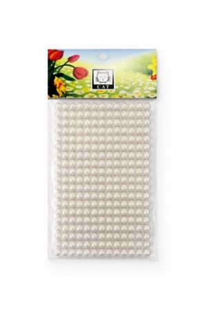 Samolepicí perličky bílé – dekorativní perleťové kamínky na tvoření